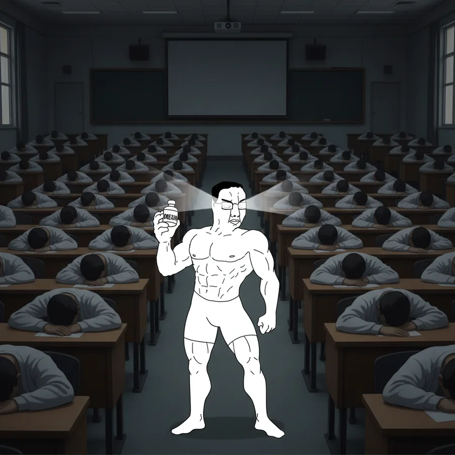Orexin-A drawn as a wojak meme: lose these neurons and you get narcolepsy